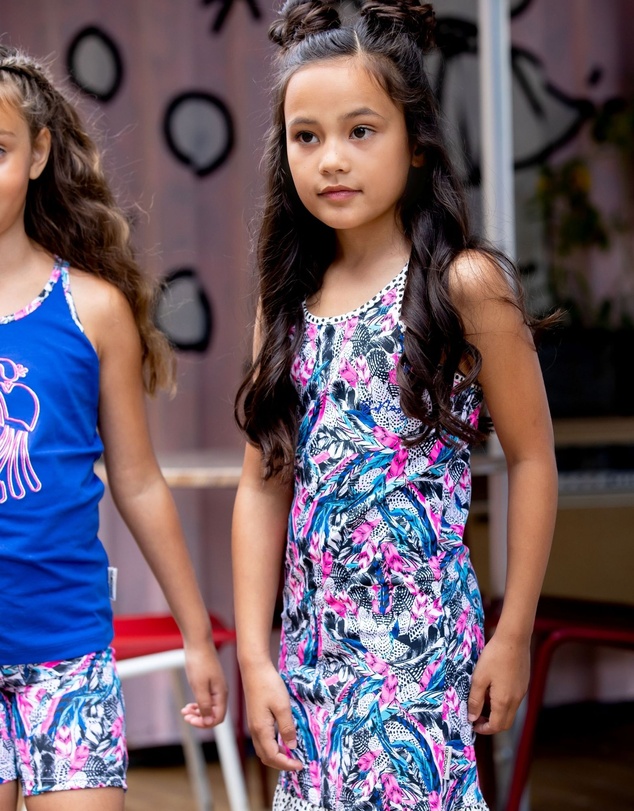 B.Nosy - Organic Feather Print Dress - Kids-Teens