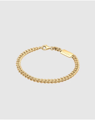 Kuzzoi - ICONIC EXCLUSIVE - Classic Curb Chain Bracelet in Gold-Plated 925 Sterling Silver