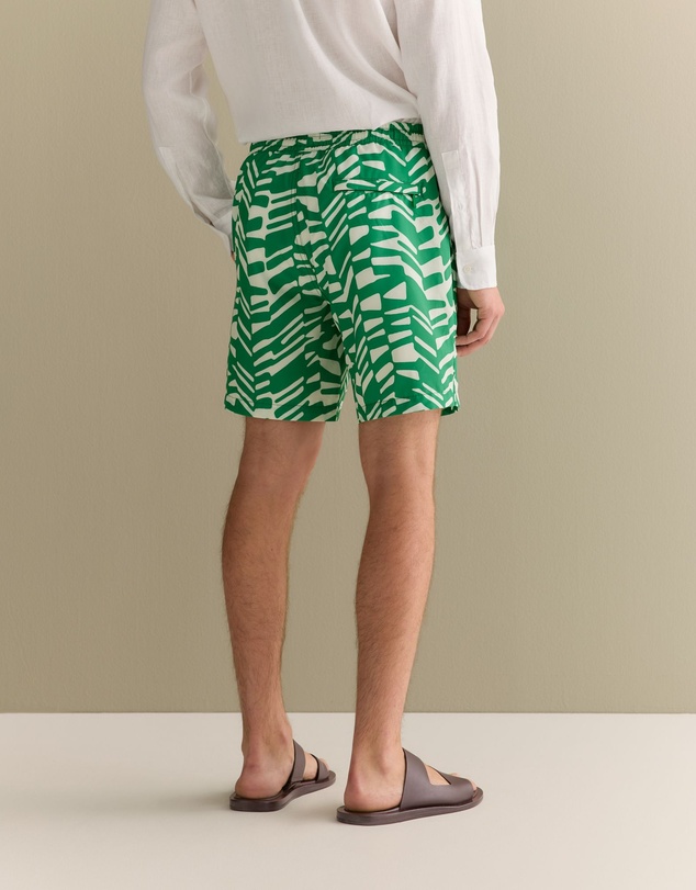 Trenery - Abstract Geo Swim Short in Billiard Green