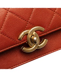 Pre-Loved by Azura Reborn - Pre-Loved Mini CC Quilted Caviar Messenger Single Flap