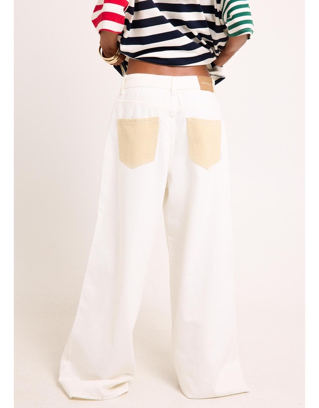 Subtitled - Aria Two Tone Relaxed Denim Jeans
