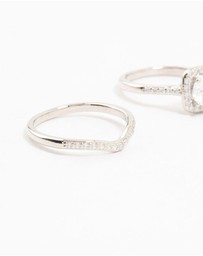 Lovisa - Silver Pointed & Halo Ring Pack