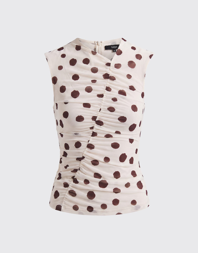 SABA - Dolcetto Rouched Mesh Top