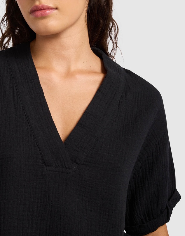 Seafolly - Double Gauze Tv-Neck Top