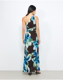 AERE - Zahra One Shoulder Midi Dress