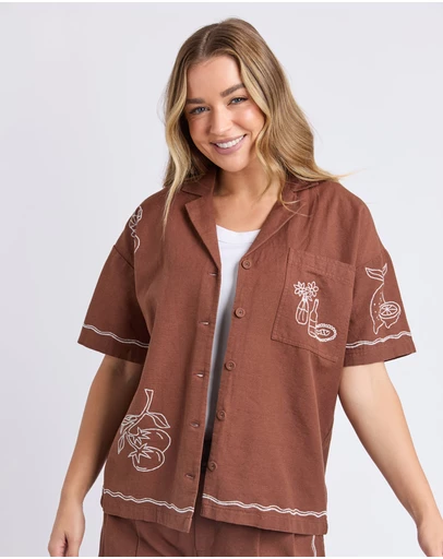 Foxwood - Paradise Shirt Chocolate