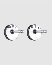 Kuzzoi - ICONIC EXCLUSIVE - Crystal Stud Earrings in Oxidised 925 Sterling Silver