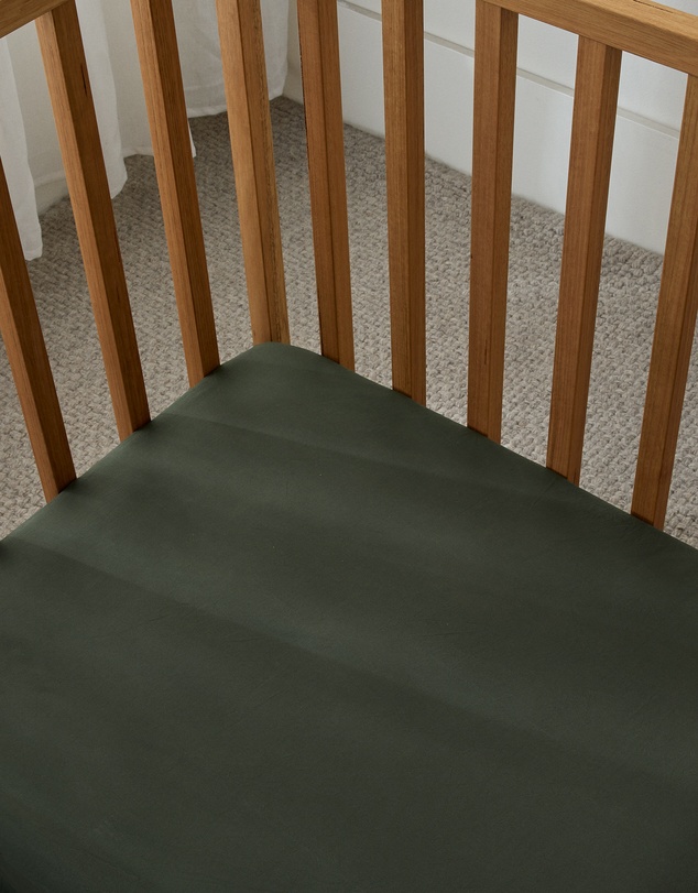 Sheet Society - Leo Washed Cotton Cot Fitted Sheet