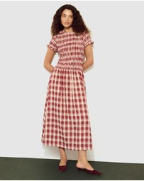 MINKPINK - Anouk Shirred Midi Dress
