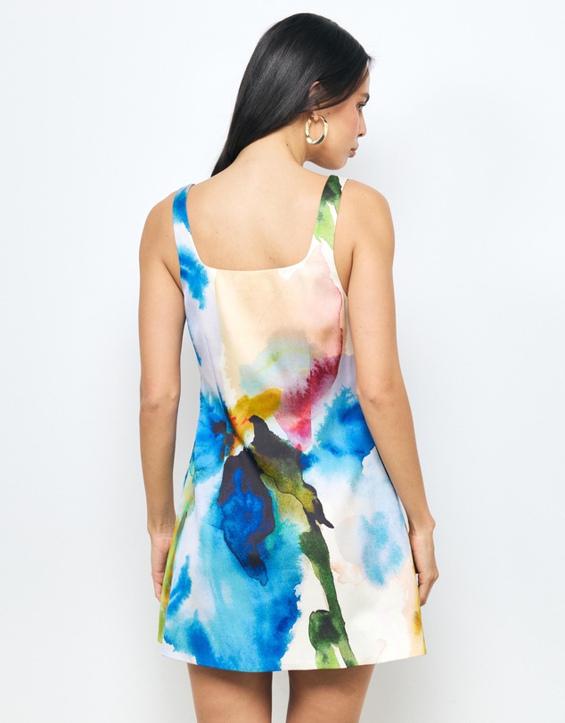 AERE - Anthea Structured Satin Mini Dress