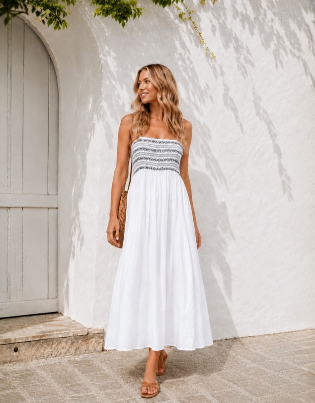 Esther & Co - Ilyndra Dress - White Multi