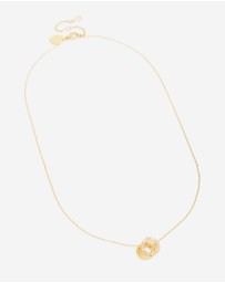 Lovisa - Waterproof Gold Plated Stainless Steel Cubic Zirconia Triple Circle Link Necklace