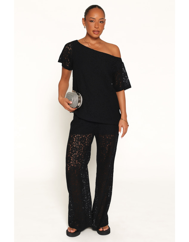 Petal & Pup - Tucker Lace Pant Set - Black