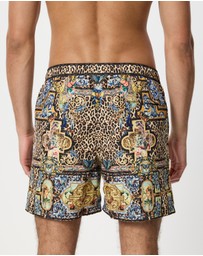 Camilla - Mid Length Boardshorts With Elastic Waist