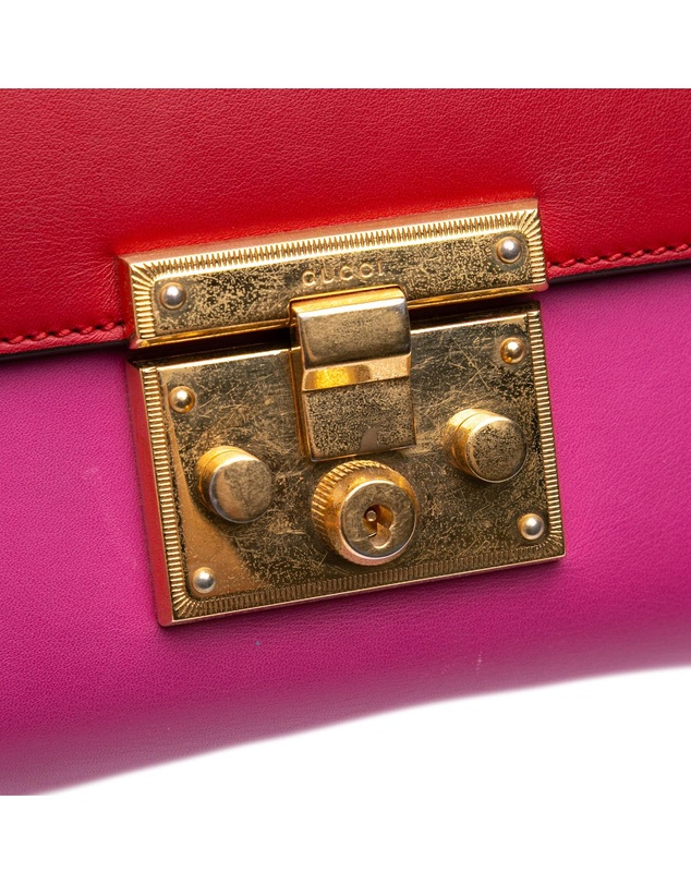 Pre-Loved by Azura Reborn - Pre-Loved Medium Bicolor Leather Padlock Shoulder Bag