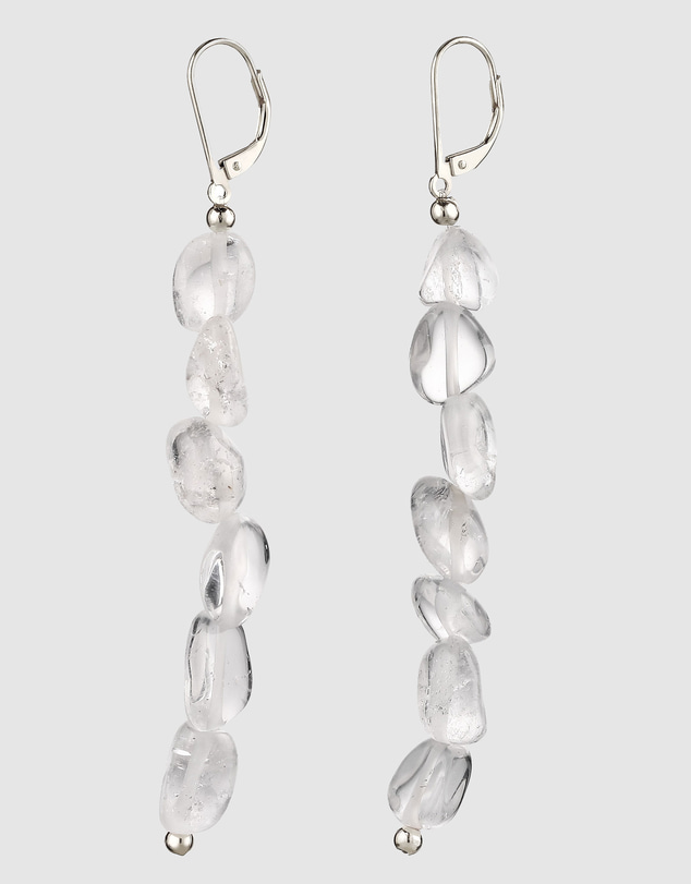 Elli Jewelry - Rock Crystal Drop Earrings in 925 Silver