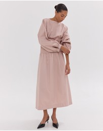 Cloth & Co. - The Shirred Billow Sleeve Dress | Lotus