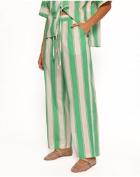 Petal & Pup - Shailene Pant - Green Stripe