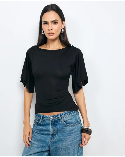 AERE - Elyse Cupro Tie Top