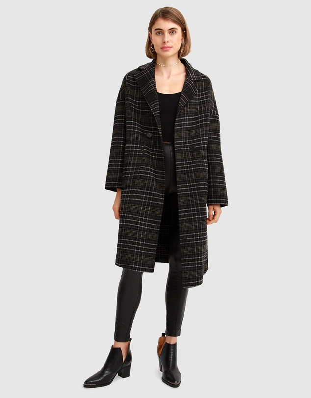 Belle & Bloom - Publisher Double-Breasted Wool Blend Coat