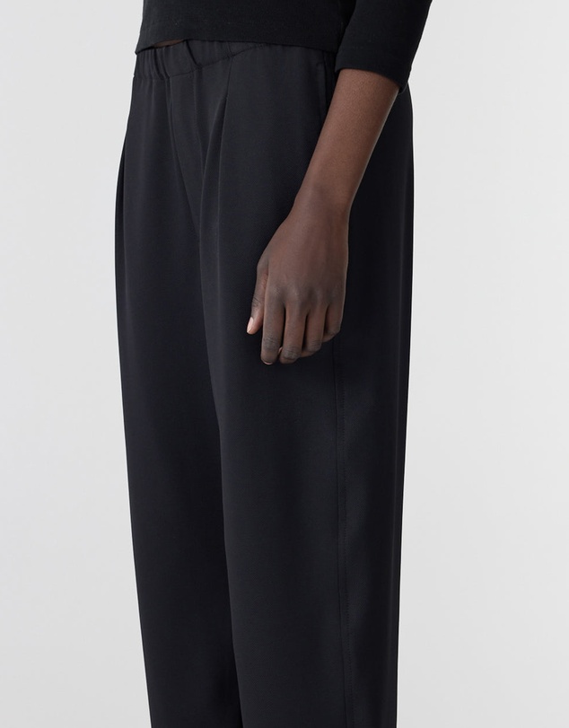 Bassike - Twill Pleat Pull On Pants