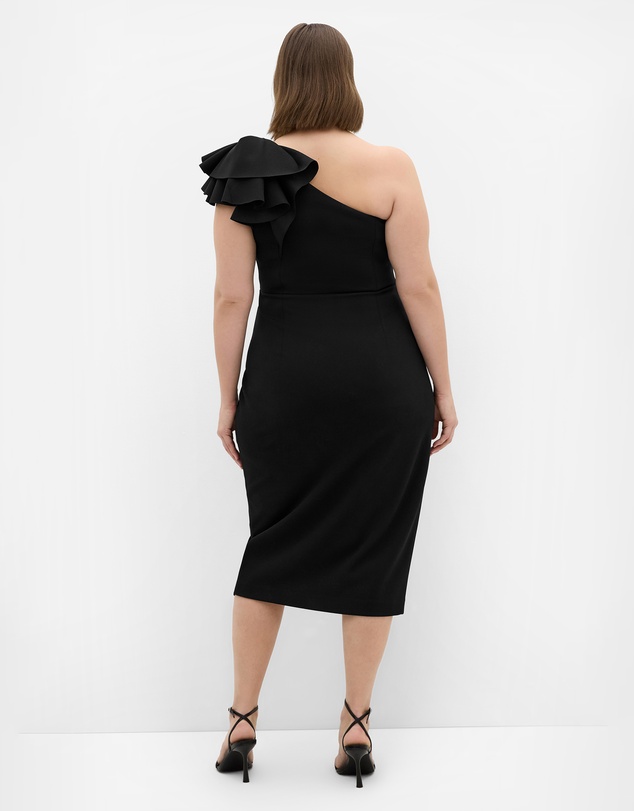 City Chic - Plus size Milani One Shoulder Dress - black