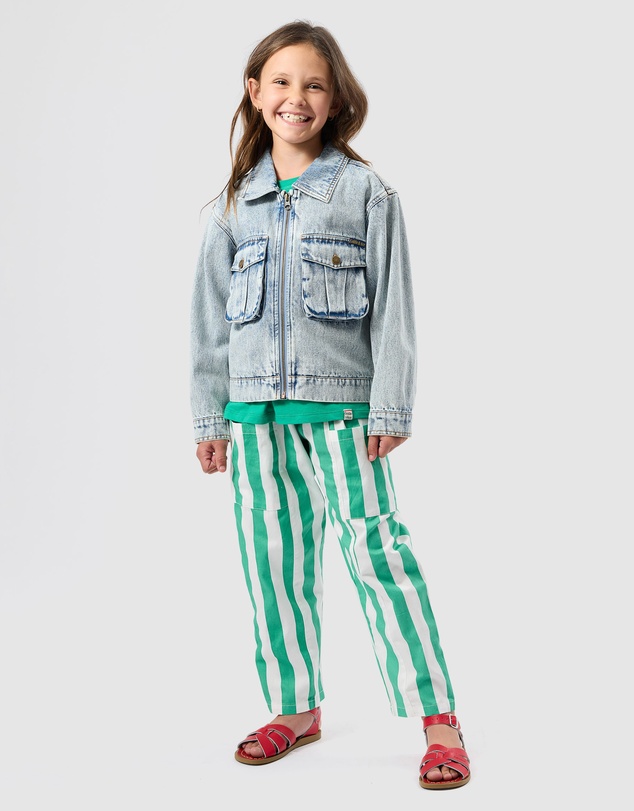 Goldie + Ace - Happy Stripe Lightweight Kit Pocket Pants - Babies-Kids