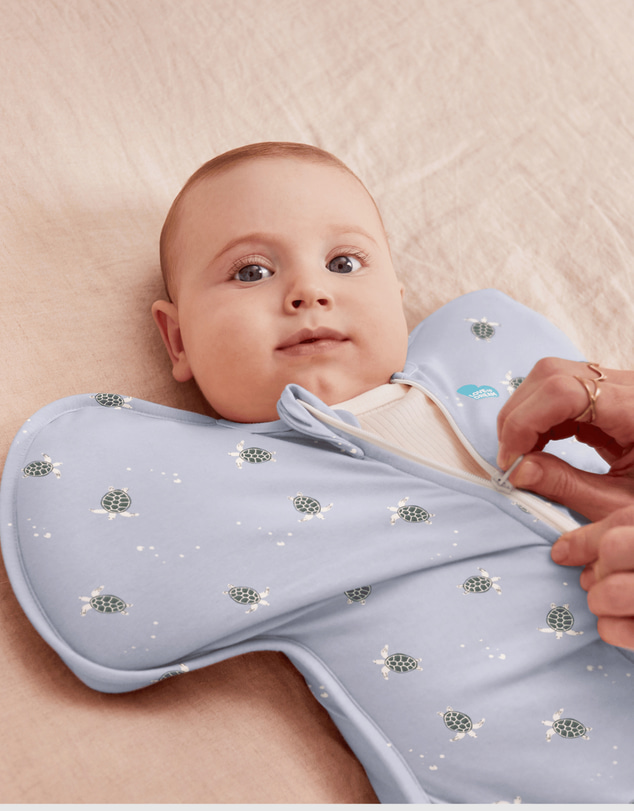 Love to Dream - Swaddle Up™ Original 1.0 TOG Stretch Cotton Turtally Mist Blue