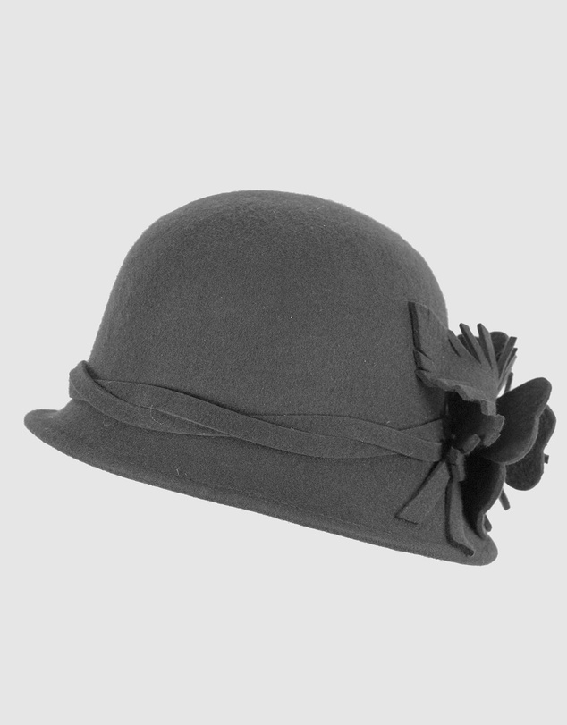 Max Alexander - Winter Felt Black Cloche Hat