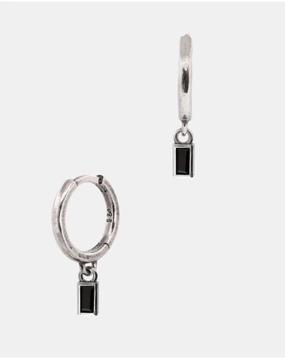SUE THE BOY - Onyx Baguette Huggie