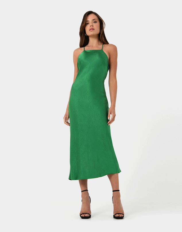 Forcast - Samaya Satin Midi Dress