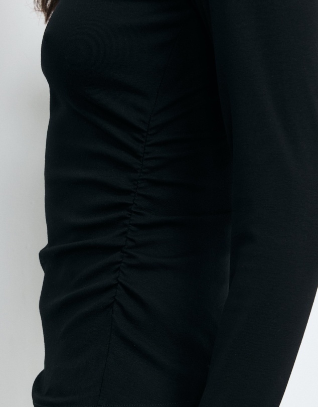 AERE - Boat Neck Gathered Jersey Top