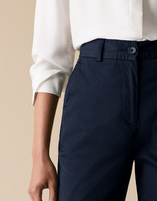 Trenery - Stretch Cotton Twill Walker Short in Night Sky
