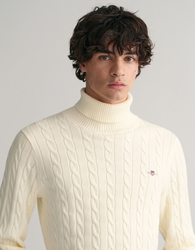 Gant - Cotton Cable Turtleneck Knit