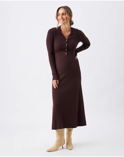 Ripe Maternity - Hollie Polo Knit Dress