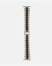 Friendie - Stainless Steel Link Bracelet Band - The Perth - Apple Watch Compatible