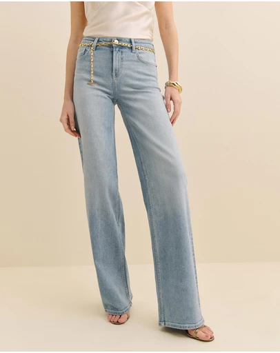 Reformation - Greta Super Stretch Low Rise Wide Leg Jeans