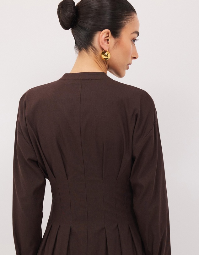 Calli - Jaik Tucked Waist Maxi Shirt Dress