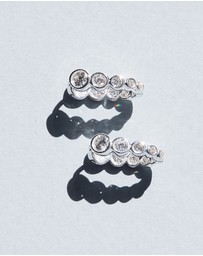 SAINT VALENTINE - Crescendo Oval Hoops - Silver