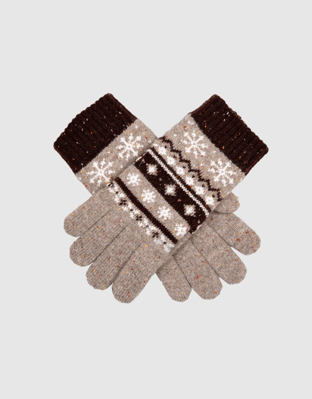 DENTS - Fair Isle Jacquard Knitted Gloves