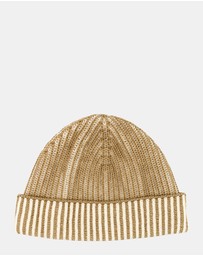 Morgan & Taylor - Sarina Ribbed Knit Beanie in Beige