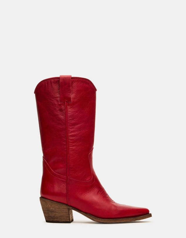 Steve Madden - Albany Red Leather Boots