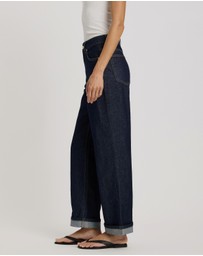 Atmos&Here - Mona Mid Rise Turn-Up Jeans
