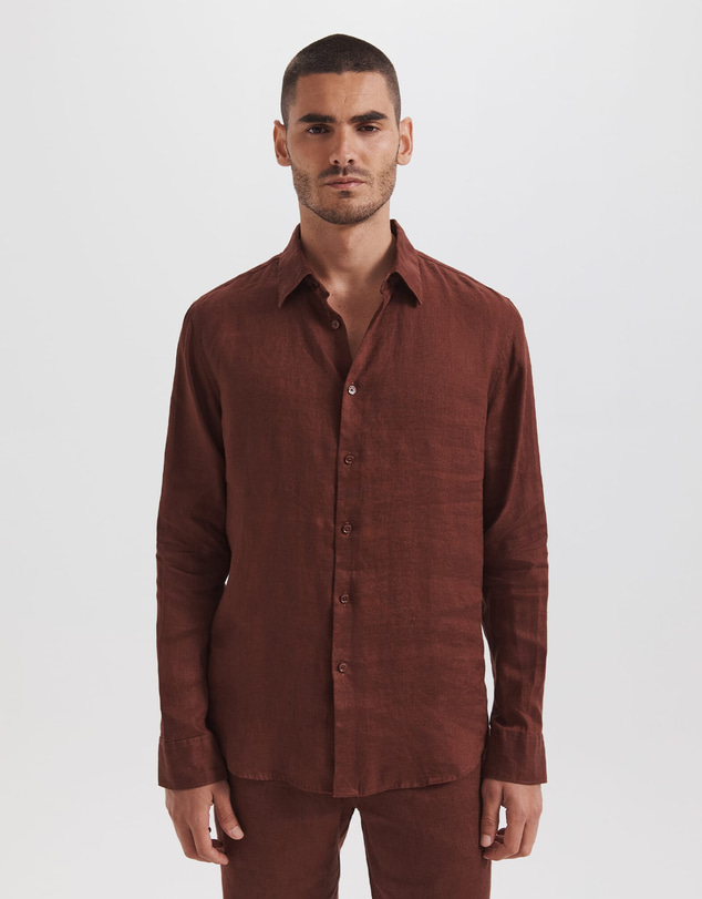 SABA - Anderson Long Sleeve Classic Linen Shirt