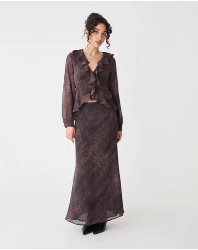 Forcast - Sonia Snake Maxi Skirt