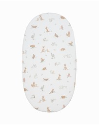 Living Textiles - Organic Bassinet Fitted Sheet - Australiana