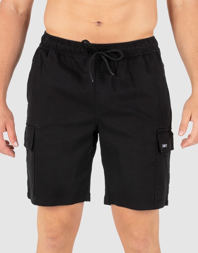 UNIT - UNIT Pivot Mens Elastic Waist Cargo Shorts