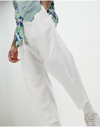 Surrounded By Ghosts - The Eskolaite Linen Drawstring Pants