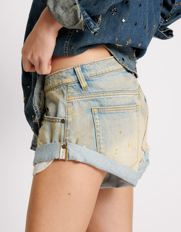 ONE TEASPOON - Dirty Kansas Bandits Low Waist Denim Shorts