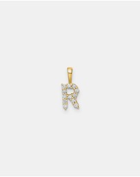 Zoe Olivia - 9K Gold Lab Grown Diamond Initial R Pendant